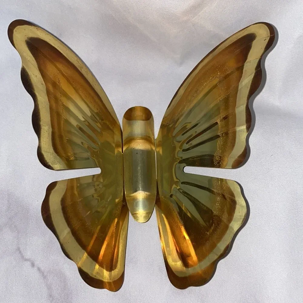 Vintage Home Interiors Brass Butterflies Wall Decor